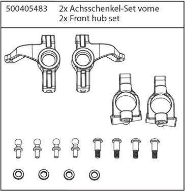 Produktbild Carson X10E Achsschenkel Set vorne (2)