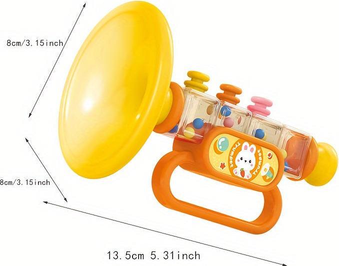 Immagine prodotto Activity Board Piccolo corno di coniglio giocattolo per bambini, il bambino soffierà nell'armonica dei cartoni