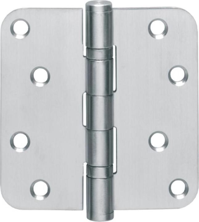 Produktbild Intersteel Kugellagertürscharnier Edelstahl abgerundet 76x76 mm DIN links / rechts matt ausziehbarer Stift