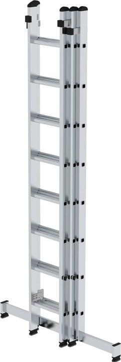 Produktbild Munk Sprossen-Schiebeleiter 3-teilig mit nivello-Traverse 3x8 Sprossen (Anlegeleiter, 690 cm)