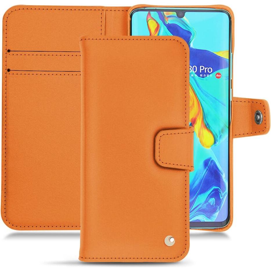 Thumbnail - Noreve Lederschutzhülle Wallet (Huawei P30 Pro), Smartphone Hülle, Orange