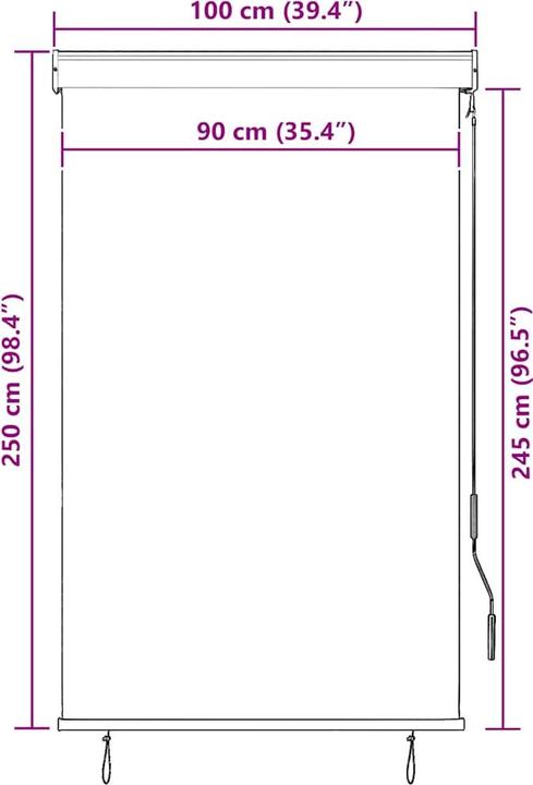 Actual product image vidaXL Meris (100 x 250 cm)