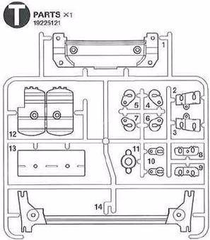 Actual product image Tamiya T-Parts LED Brackets MAN 56325