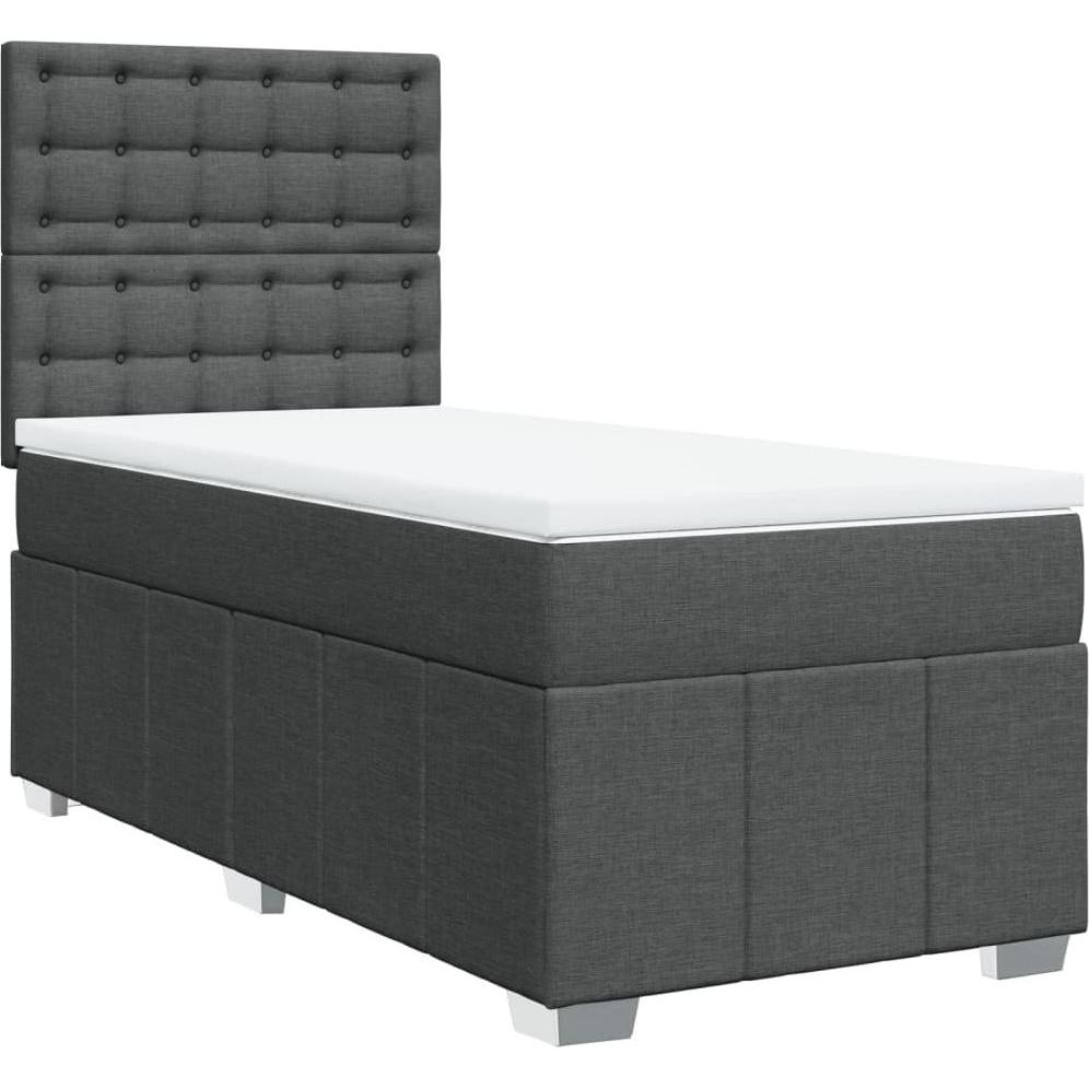 Thumbnail - VidaXL, Bett, Bo x springbett mit Matratze 90 x 190 cm Stoff (90 x 190 cm)