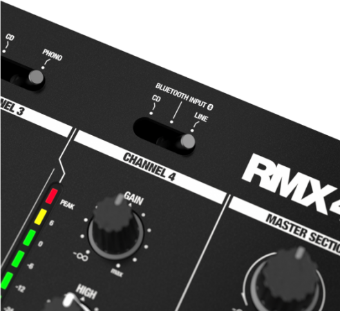 Actual product image reloop DJ mixer RMX-44BT 4-channel (DJ controller)