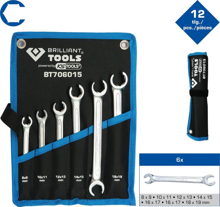 Actual product image Brilliant Tools BT706015 (19 mm, 12 mm, 14 mm, 16 mm, 10 mm, 18 mm, 17 mm, 11 mm, 15 mm, 8 mm, 9 mm, 13 mm)
