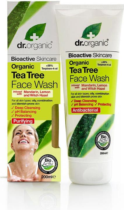 Actual product image Dr. Organic BIOACTIVE ORGANIC Tea Tree Facial Toner 200 ml (Facial cleansing wipes, 200 ml)