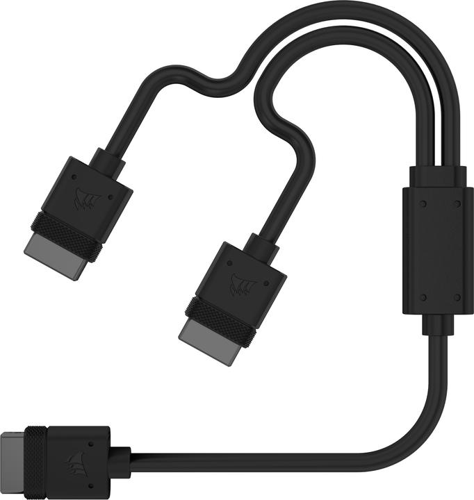 Produktbild Corsair iCUE LINK Cable, 1x 600mm Y-Cable with Straight connectors, Black