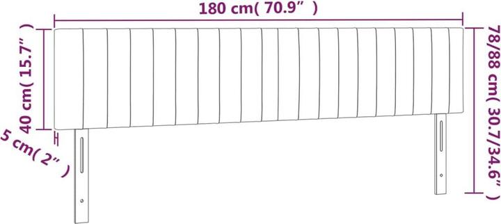 Image du produit vidaXL Laureen (180 x 5 x 88 cm)