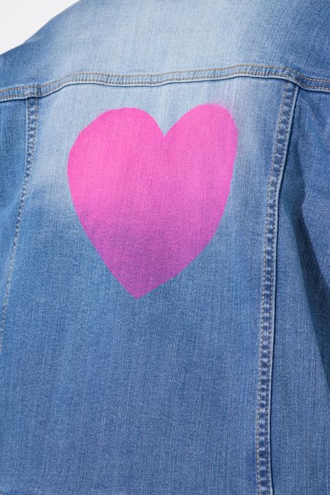 Produktbild Angel of Style Jeansjacke, Neon-Herzen, Destroy-Effekte (52)