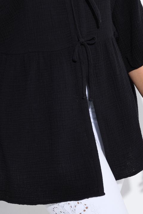 Produktbild Miamoda Bluse, A-Linie, Musselin, Bindebänder, Kräuselnaht (44)