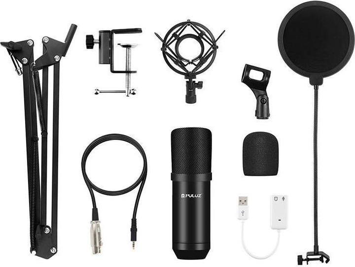 Actual product image Puluz Condenser microphone PU612B Studio Broadcast