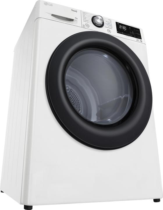 Image du produit LG Sèche-linge Rh90v9avbn Thinq White e (9 kg, Droite)