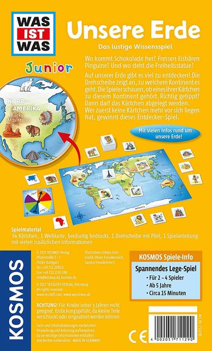 Actual product image Kosmos Junior Our Earth! (German, 2 - 4 Players)