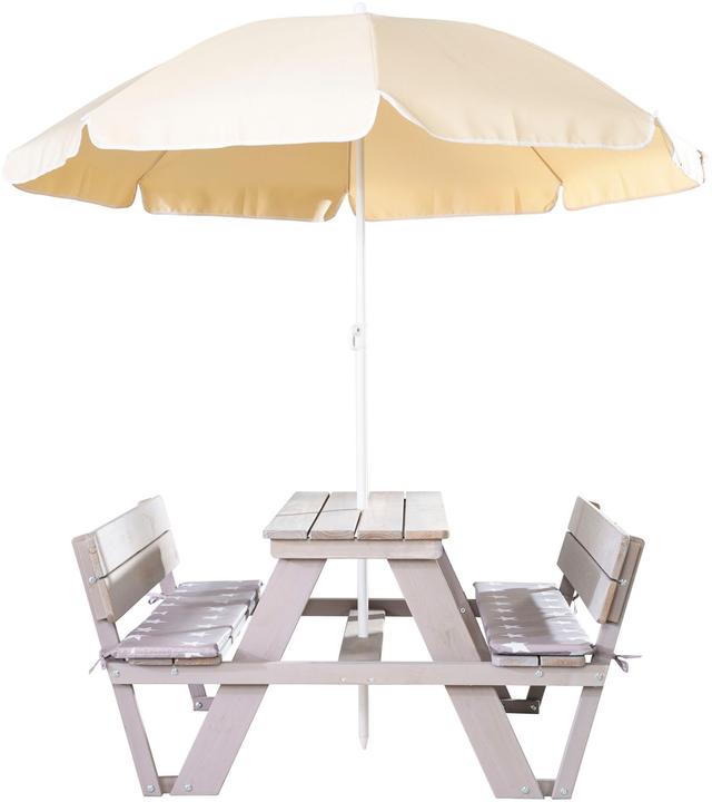 Actual product image Roba Children's seating group 'PICKNICK for 4' Outdoor +, with backrest, with umbrella set