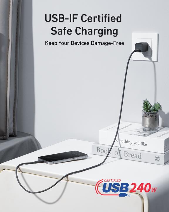 Actual product image Anker USB C — USB C (1.80 m, USB 3.1, 240 W)