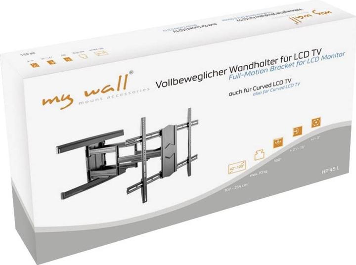 Actual product image myWall TV Wall Mount 106.7 cm (42) 254.0 (100) Tilt, Extend, Swivel (Wall, 42.01", 70 kg)