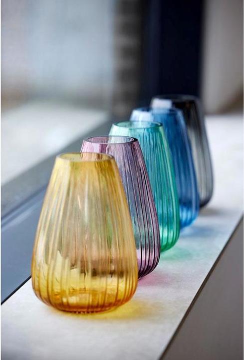 Actual product image Bitz Vase Kusintha 22 cm, Blue (1 x, 16 x 16 x 23.5 cm, 6.02 l)