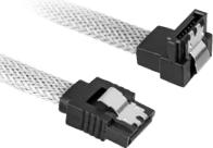 Produktbild Sharkoon Shark Sata III Kabel 90° sleeve wh 0,60m