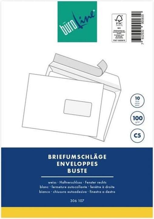 Image du produit BüroLine Enveloppe (C5, 10 x)