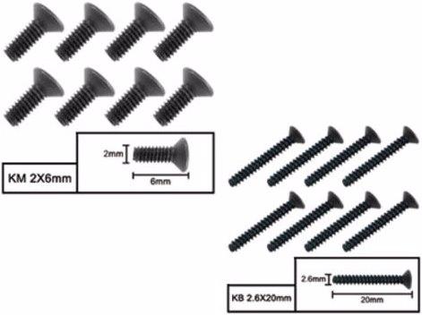 Actual product image Amewi 3x23mm screw set Apache/Surpass Wild
