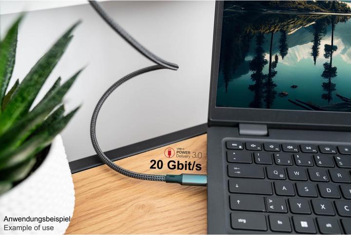 Produktbild Good Connections USB 4.0 Gen. 2x2 Kabel 20GBit/s 100W 8Ka30Hz USB-C Stecker an (0.50 m, 100 W)