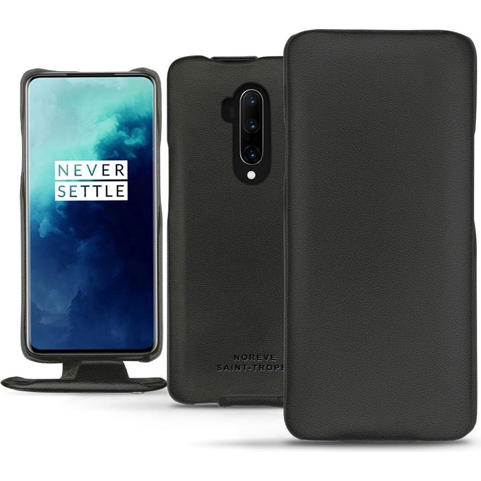 Noreve Lederschutzhülle vertikal (OnePlus 7T Pro), Smartphone Hülle, Schwarz