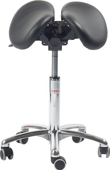 Immagine prodotto kaiserkraft Sgabello a sella con sedile diviso, altezza sedile 450 - 580 mm, pelle