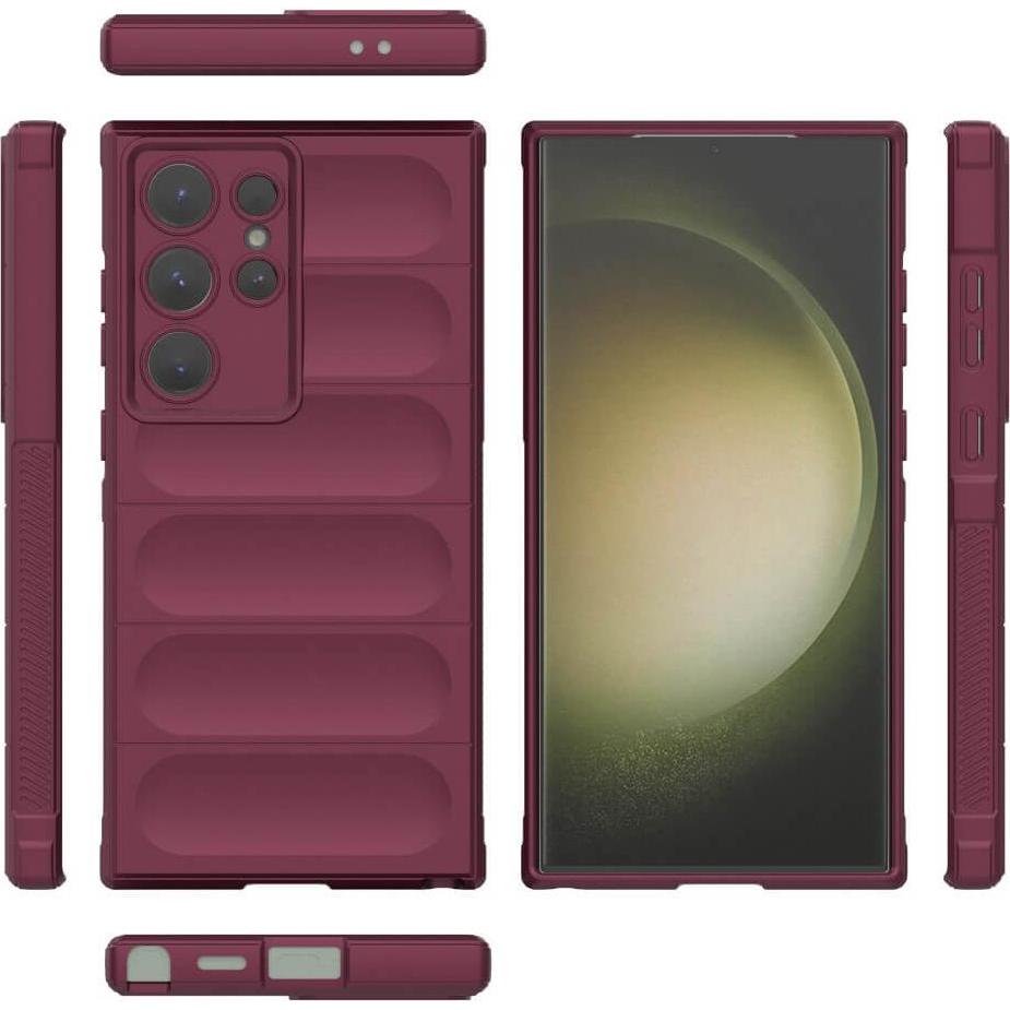 Thumbnail - Cover-Discount Rugged Protective Cover weinrot (Samsung Galaxy S24 Ultra), Smartphone Hülle, Rot