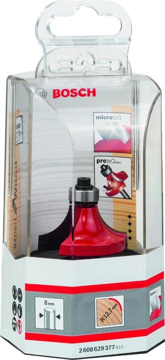 Actual product image Bosch Professional Zubehör Rounding cutter Expert for Wood, 8 mm, D 38.1 mm, R1 12.7 mm, L 19 mm, G 61 mm