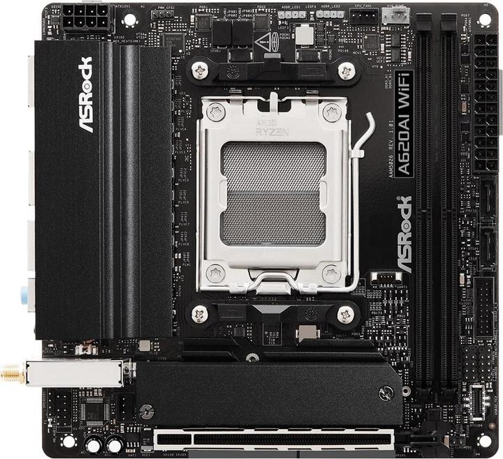 Image du produit AsRock A620AI WiFi AM5 mITX HDMI DDR5 retail (AM5, AMD A620, Mini-ATX)
