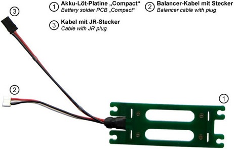 Immagine prodotto Hacker Scheda di saldatura della batteria Compact per batterie LiIio connettore JR