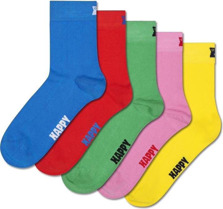 Actual product image Happy Socks 5-Pack Solid 1/2 Crew Socks (5-pack, 36 - 40)