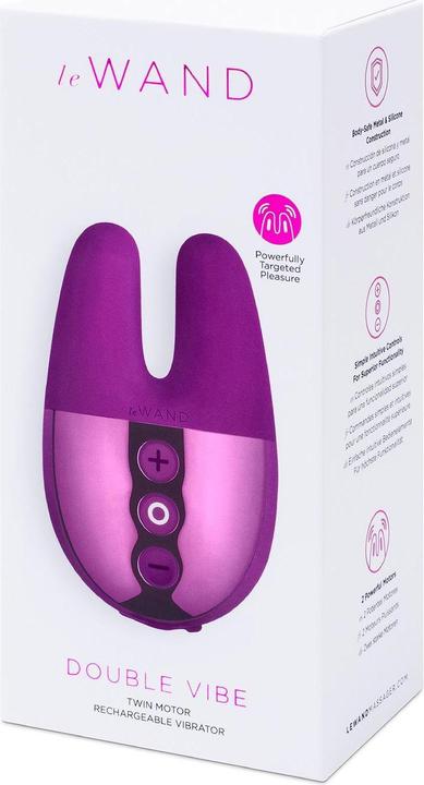 Actual product image Le Wand Lay-on vibrator "Double Vibe" Cherry