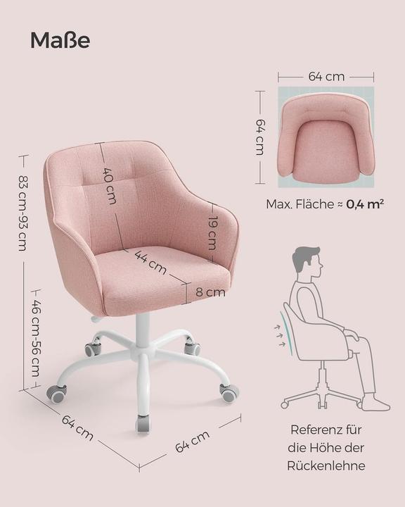 Actual product image Songmics Drehbarer Homeoffice Stuhl