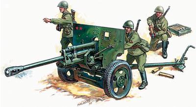 Actual product image Tamiya 1:72 Zis - 3 Soviet Gun