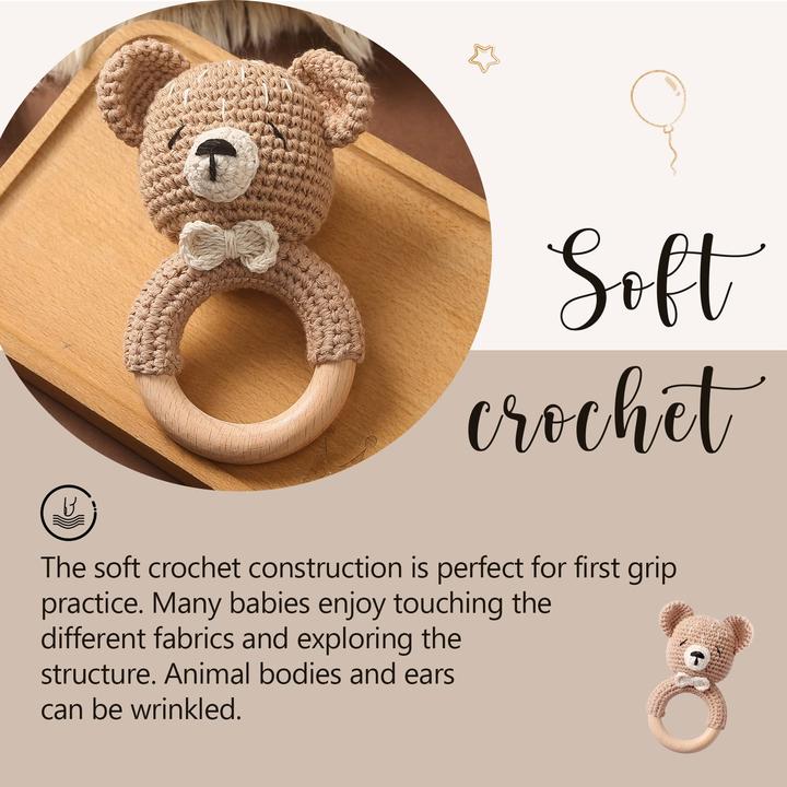 Produktbild Activity Board Babyrassel, Greifling, Babyrassel aus Holz
