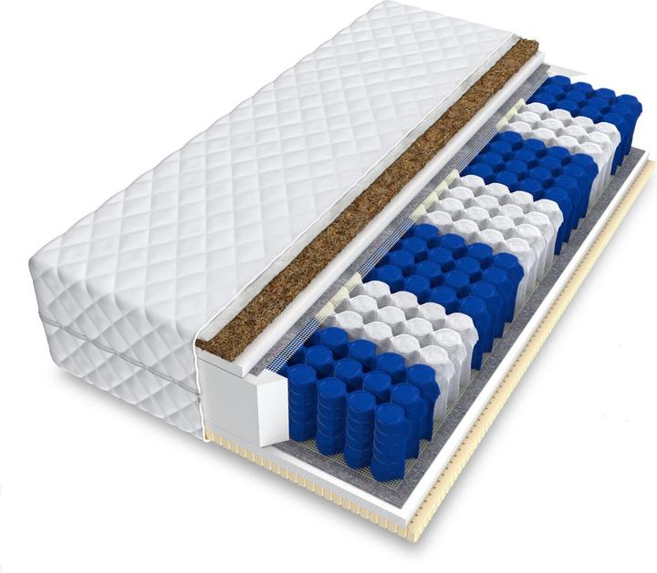 Actual product image AVeToe Matratze 80x200 SYRIUS LATEX KOKOS 9 Zonen (80 x 200 cm, Spring core)