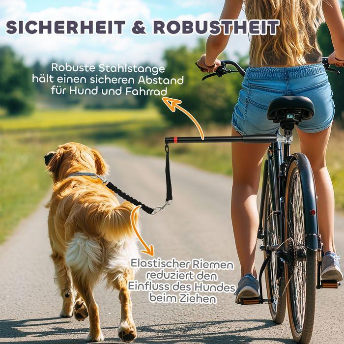 Produktbild Swisshandel24 Fahrradleine für Hunde Fahrrad Hundeleine für Radfahren, Training, Schwarz (Hund, Fahrrad)