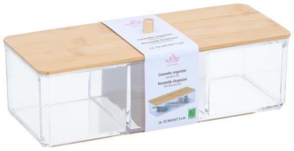 Actual product image Cosmetic organizer with bamboo