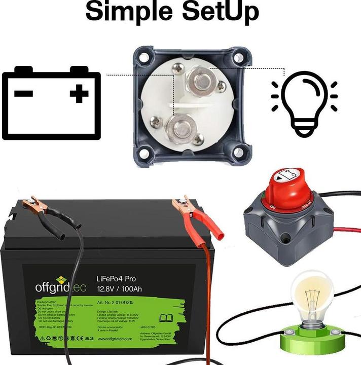 Immagine prodotto Offgridtec Interruttore di disconnessione della batteria