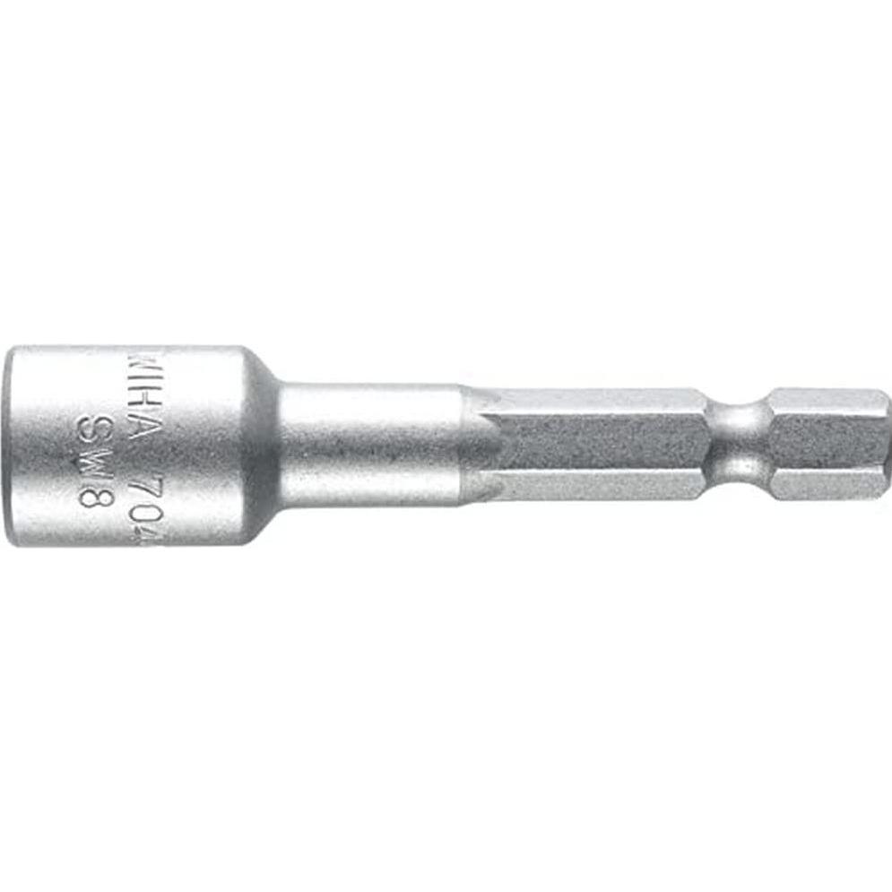 Wiha, Steckschlüssel + Stecknuss, Steckschlüsseleinsatz magnetisch Standard 55 mm Aussensechskant 1/4" (04632) 10,0