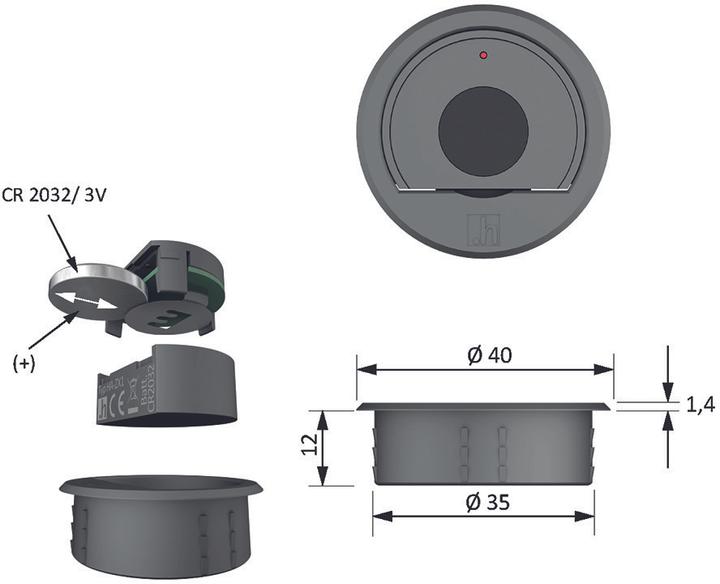 Productafbeelding Halemeier 1-kanaals draadloze schakelaar/dimmer X-Mitter Smart Set