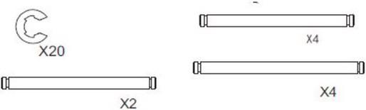 Actual product image Carson Front wishbone pins and pins