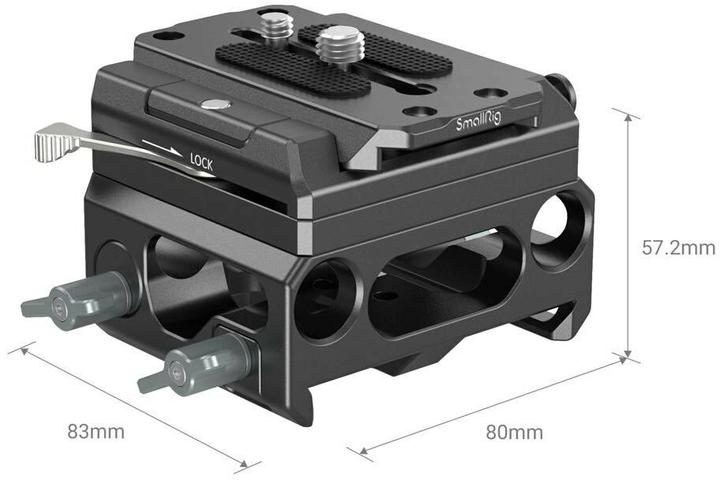 Image du produit SmallRig Embase légère avec double rod clamp de 15 mm (Accessoires vidéo divers)