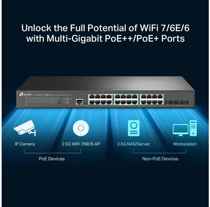 Actual product image TP-Link PoE+ Switch TL-SG3428XPP-M2 (28 ports)