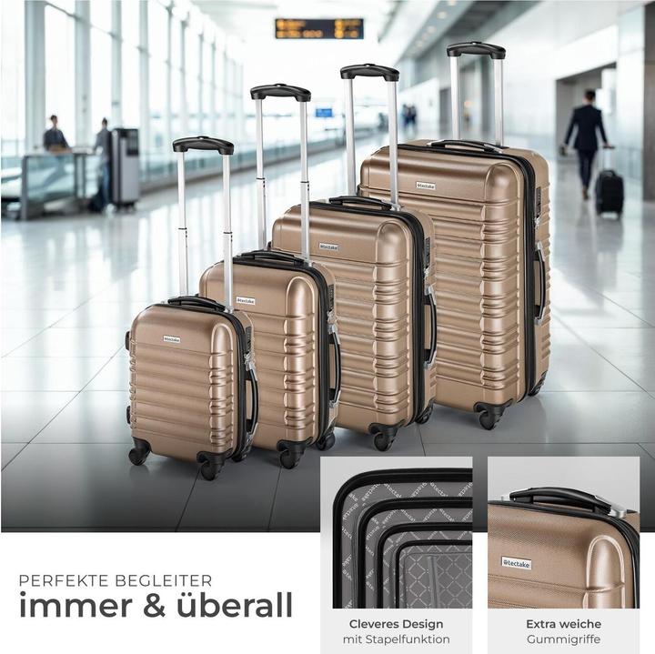 Actual product image tectake Suitcase set 4-piece lightweight hard shell (106 l)
