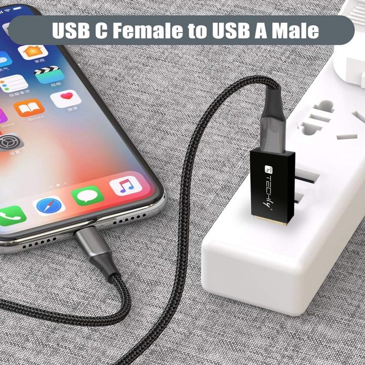 Actual product image Techly USB 3.0-adaptor-USB-C USB converter adapter that adapts phones, tablets, flash drives, mice, hubs (USB-C)