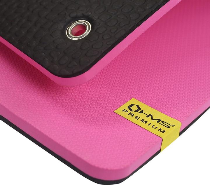 Image du produit HMS Tapis de fitness Club avec trous rose Premium MFK02 (20 mm)