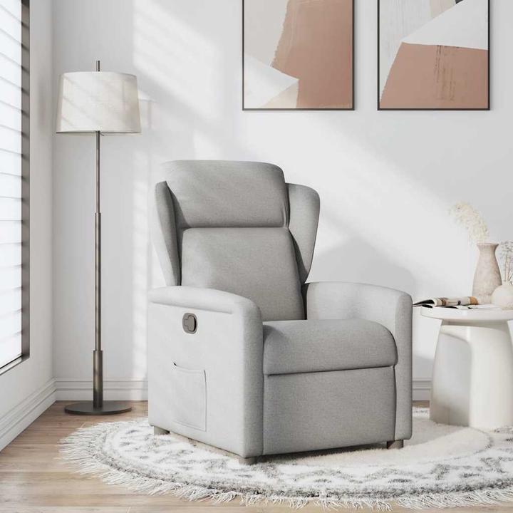 Actual product image VidaXL Relax armchair cloud grey fabric